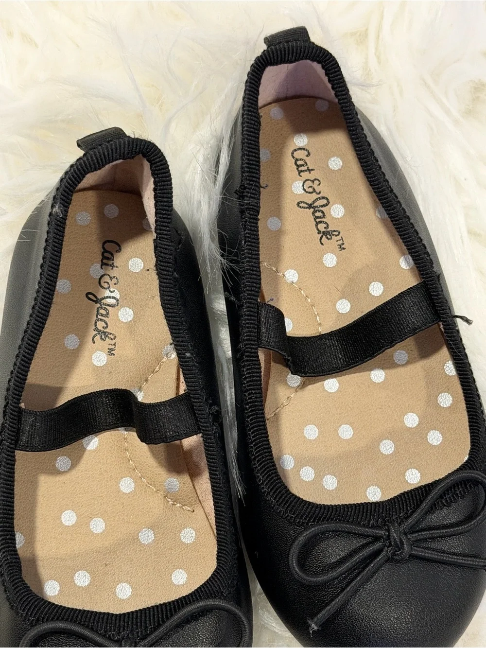 Cat & Jack Black Girls' Mary Jane Ballet Flats 6T